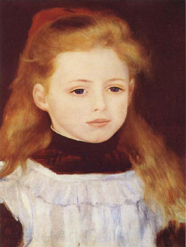 Pierre Renoir Little Girl in a White Apron Spain oil painting art